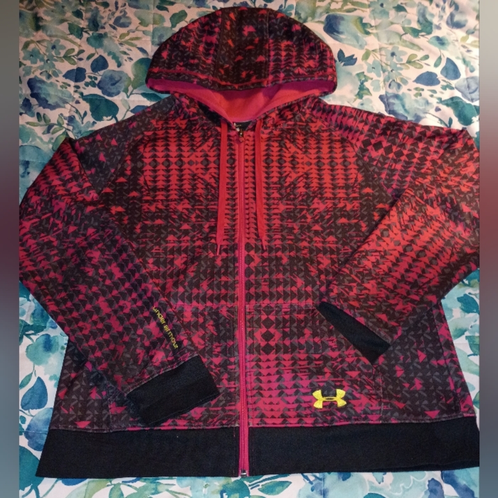 Under Armour Pink And Black Patterned Jacket - image 1